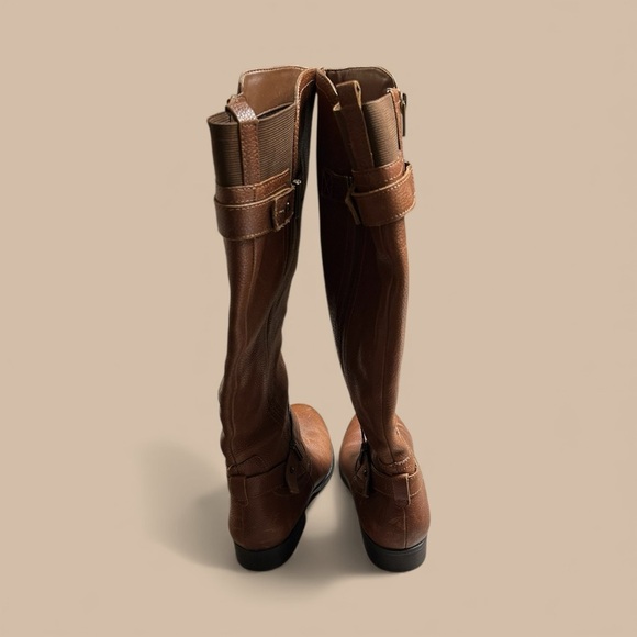 Naturalizer Chestnut Brown Leather Riding Boots 7 Classiccore Americana - Picture 4 of 11